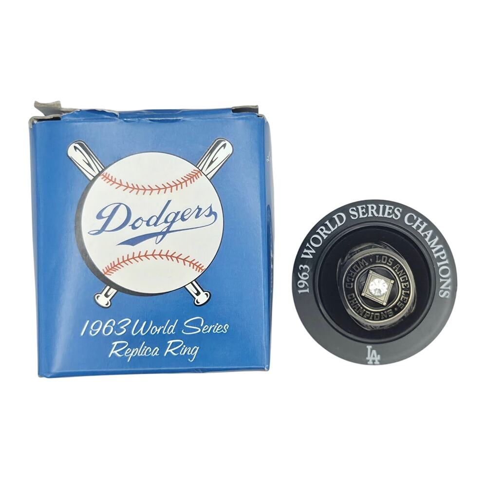 1963 Los Angeles Dodgers World Series Replica Championship Ring w Box Display